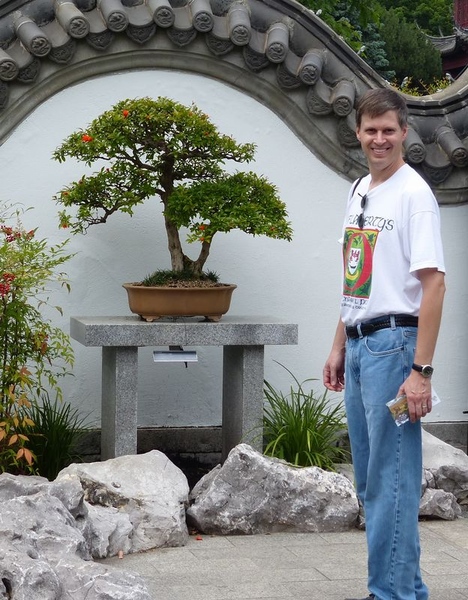 Kevin and bonsai tree