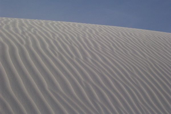 Sand dune carved by wind