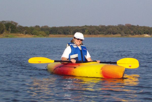 Kayaking on Lake Somerville