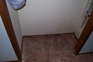 Water damage in closet