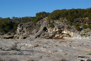 Dry river bed and cave