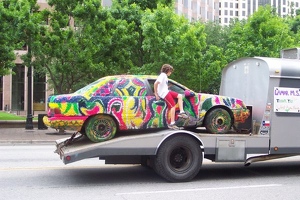 Lamar Middle School's Multicolor Car