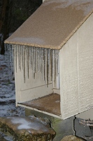 Icicles on cat door