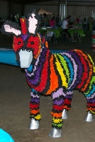 Rainbow zebra pinata