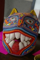 Beaded jaguar head