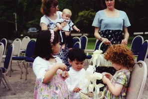 Flower girls and bubble boy