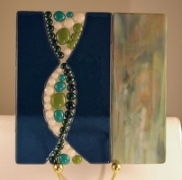 Fused glass tile