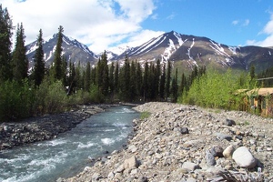 View from right outside our cabin