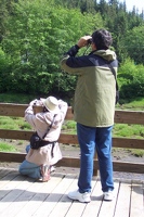 Tamara and Dwight looking at eagles