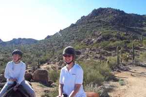 Joyce and Kay on horseback ride