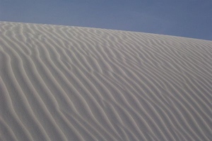 Sand dune carved by wind