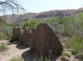 Adobe wall ruin