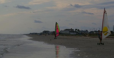 Wind boards with wheels