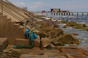 Galveston Island seawall