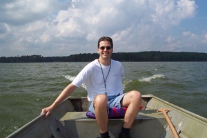 Kevin in boat