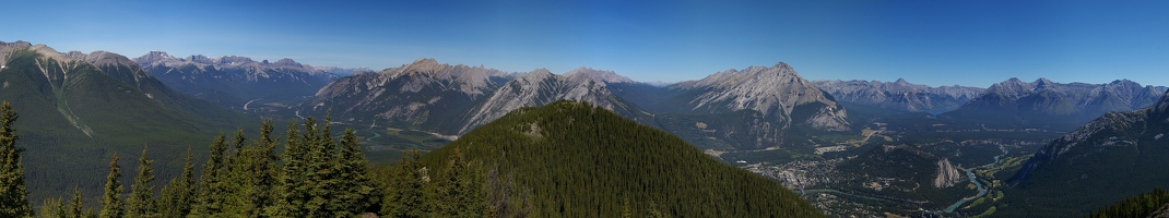 Panoramic view from Sulphur Mountain