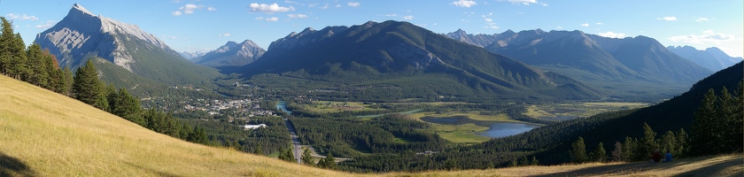 Panoramic view from Mt. Norquay overlook