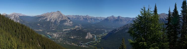 Panoramic view from Sulphur Mountain