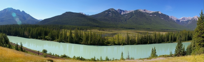 Panoramic view from Bow Valley Parkway