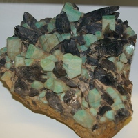 Microcline and smoky quartz