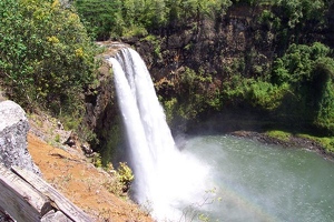 Wailua Falls with rainbow