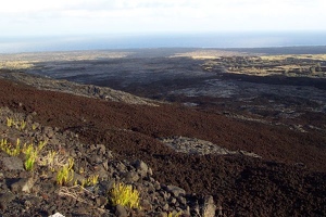 Crunchy lava flow to ocean