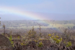 Rainbow over Ka'u Desert