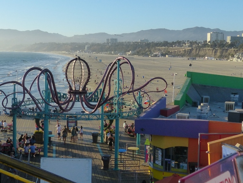 Amusement park from above