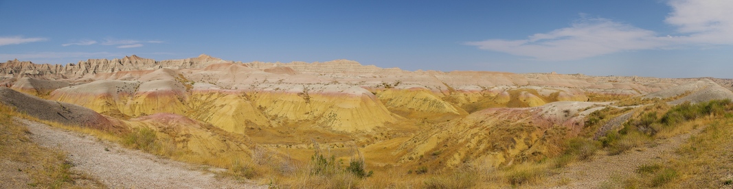 Panoramic badlands