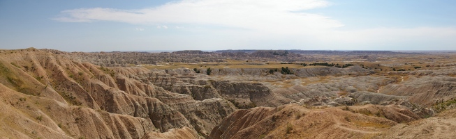 Panoramic badlands