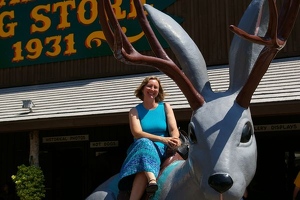 Kay with jackalope