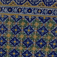 Mexican tile on plaza pavilion