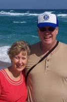 Joyce and George on beach