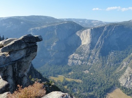 Looking down into the valley from Glacier Point