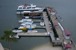 View of pier from top of lighthouse