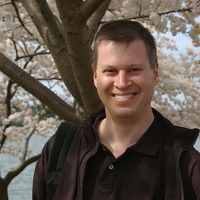 Kevin under cherry trees
