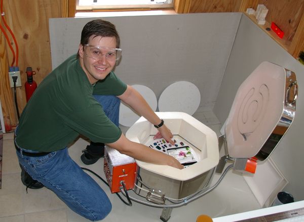 Kevin at the kiln