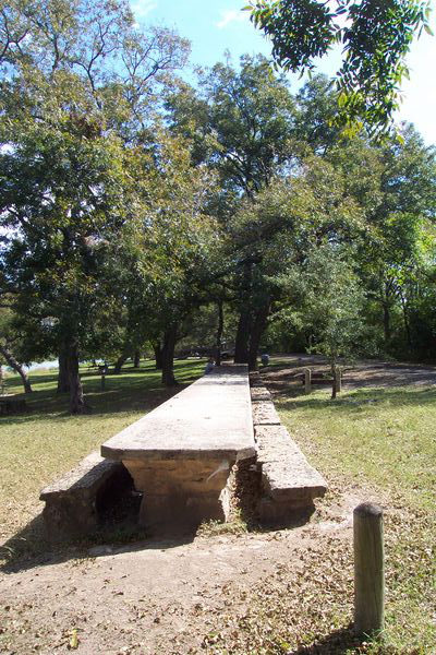 Very long picnic table