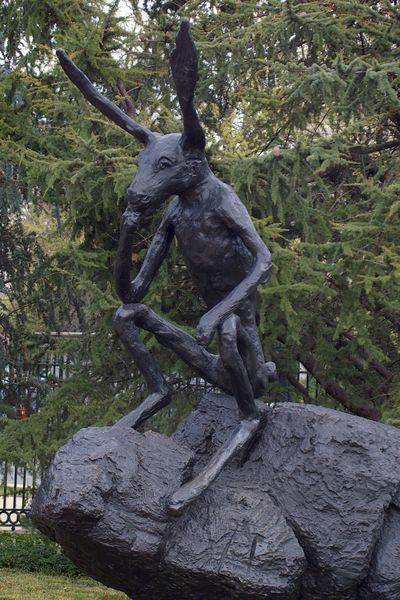 Thinker on a Rock by Barry Flanagan